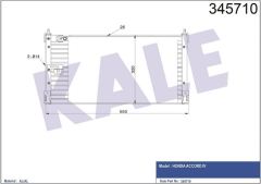 Kale 345710 Radyatör Klima Accord 2.0 2.2 90-94 Kurutucu Ile 8010
