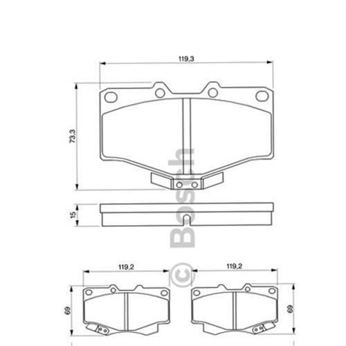 Bosch 986424268 Fren Balatası Ön Hılux Mınıbüs-Land Cruıser 90-97