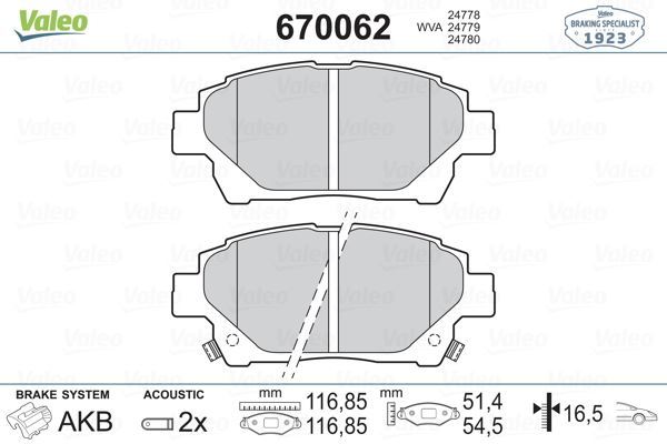 VALEO 670062 ÖN BALATA ASTON MARTIN 11-