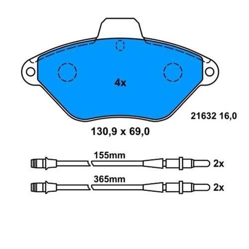 Bosch 986424278 Fren Balatası Ön Fişli Xantıa 93-