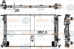 BEHR 8Mk376745-631 Su Radyatörü A4 2007 Sonrası 1.8 Tfsı 2.0 Tdı 2.0 Tfsı