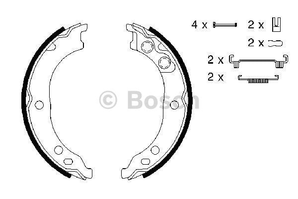 Bosch 986487712 El Fren Balatası Ducato 2002 Sonrası / Boxer 2002 Sonrası / Jumper