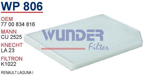 WUNDER WP806 POLEN FİLTRESİ - RENAULT LAGUNA I