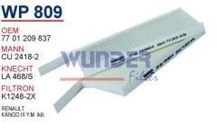 WUNDER WP809 POLEN FİLTRESİ - RENAULT KANGO III Y.M ÇİFTLİ--MASTE