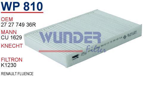 WUNDER WP810 POLEN  FİLTRESİ - RENAULT FLUENCE