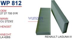 WUNDER WP812 POLEN FİLTRESİ - RENAULT LAGUNA III POLEN
