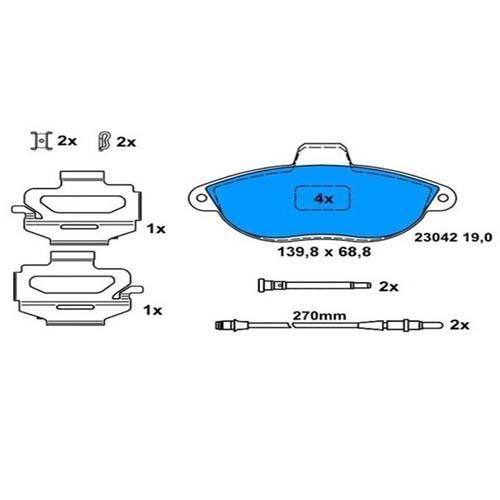 Bosch 986424415 Fren Balatası Ön Fişli Ulysse 1994 Sonrası Scudo 1996 Sonrası / 806