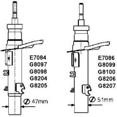 Monroe G8206 Amortisör Ön Sağ C3 Iı 1.0 Vtı 1.1 1.4 2009 Sonrası 207 2006 Sonrası 5