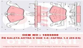 Trw Gdb1351 Fren Balatası Ön Astra G 1998 Sonrası Yaylı Tıp