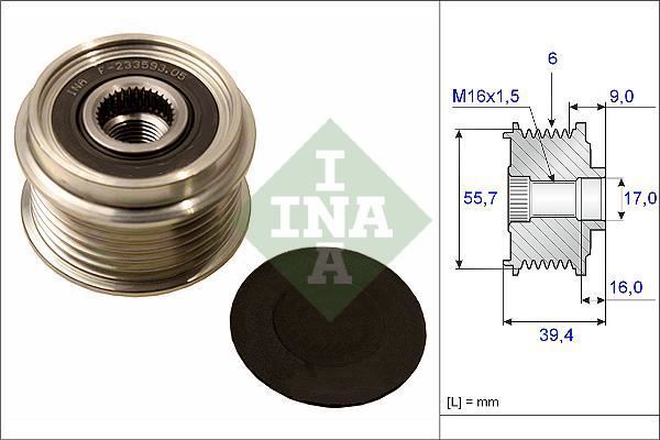 Ina 535006010 Alternatör Kasnağı Polo / Ibıza / Fabıa 1.2