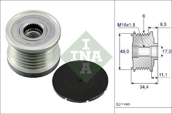 Ina 535007510 Alternatör Kasnağı Bmw 3 E46  3.16