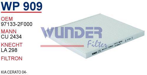 WUNDER WP909 POLEN FİLTRESİ - KiA CERATO 04-