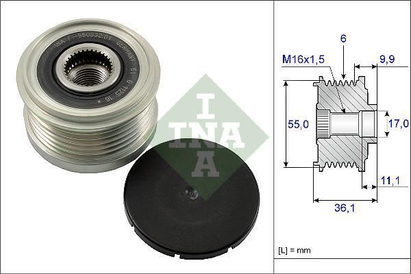 Ina 535010310 Alternatör Kasnağı Jumper 06-10 3.0 Hdı
