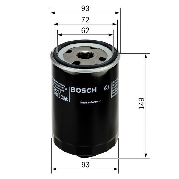 Bosch F026407004 Yağ Filtresi Golf Iıı Passat Caddy Iı / A4 A6 1.