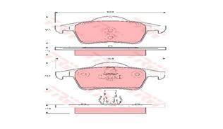 Trw Gdb1389 Fren Balatası Arka S60 00-10 S70 97-00 S80 1998 Sonrası V70 97