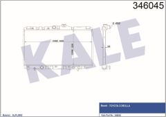 Kale 346045 Su Radyatörü Corolla 87-95 1.6 16V Mt