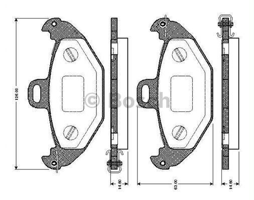 Bosch 986424532 Fren Balatası Arka Laguna I 94-