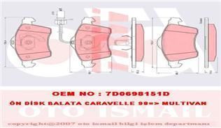 Trw Gdb1391 Fren Balatası Ön Fişli Transporter T4 90-03