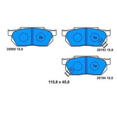 Bosch 986490440 Fren Balatası Ön Cıvıc 88-91 Accord 83-85 Crx 83-