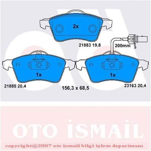 Bosch 986424537 Fren Balatası Ön Transporter T4 90-03