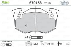 VALEO 670158 ARKA BALATA R9-R19-P106 96-P206 00-P306 (97-01)MGN I