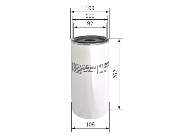 Bosch F026407043 Yağ Filtresi