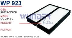WUNDER WP923 POLEN FİLTRESİ - HYUNDAi SANTA FE 00-06 - SONATA IV
