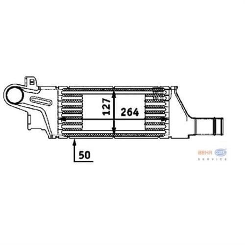 BEHR 8Ml376723-201 Turbo Radyatörü Corsa C 2000 Sonrası 1.7 Dtı Combo 00-