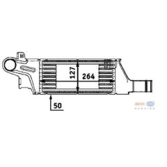 BEHR 8Ml376723-201 Turbo Radyatörü Corsa C 2000 Sonrası 1.7 Dtı Combo 00-