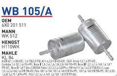 WUNDER WB105/A BENZİN FİLTRESİ - VOLKSWAGEN POLO (TIRNAKLI)