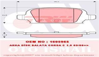 Trw Gdb1412 Fren Balatası Arka Corsa C 2000 Sonrası 1.4 1.8 Tıgra B 04-