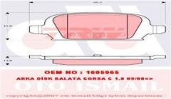 Trw Gdb1412 Fren Balatası Arka Corsa C 2000 Sonrası 1.4 1.8 Tıgra B 04-