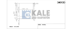 Kale 346130 Radyatör Soul 1.6İ 2009 Sonrası Otom 480X398X16 Al Pl Brz
