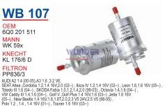 WUNDER WB107 BENZİN FİLTRESİ - VOLKSWAGEN POLO IV-GOLF V 3 GiRiŞL