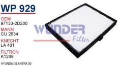 WUNDER WP929 POLEN FİLTRESİ - HYUNDAi ELANTRA 00-