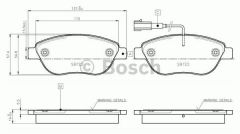 Bosch 986424596 Fren Balatası Ön 500 L Lınea 2007 Sonrası Doblo  2010 Sonrası Fıorın
