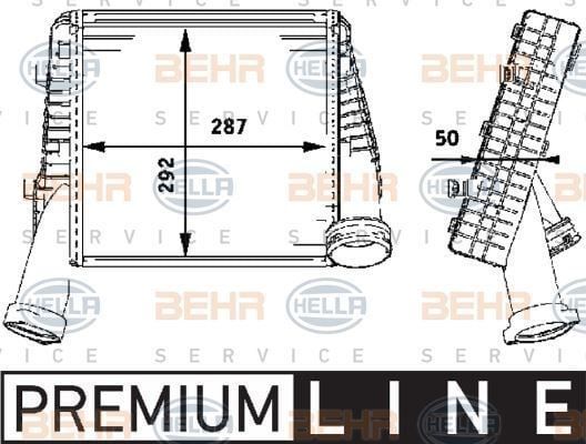 BEHR 8Ml376723-481 Turbo Radyatörü Touareg 5.0Tdı V10 4.2Tdı V8 0