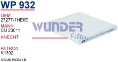 WUNDER WP932 POLEN  FİLTRESİ - NİSSAN MİCRA Y.MODEL