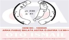 Valeo 562640 Kampana Balata Astra G 1998 Sonrası Astra F 1991 Sonrası Astra H 2004 Sonrası V