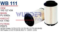 WUNDER WB111 MAZOT FİLTRESİ - VOLKSWAGEN GOLF V - CADDY - LEON