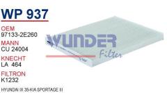 WUNDER WP937 POLEN  FİLTRESİ - KİA SPORTAGE III-IV - HYUNDAİ İX 3