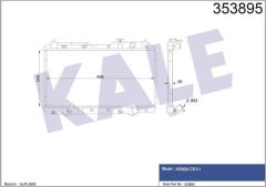 Kale 353895 Radyatör Honda Crv I