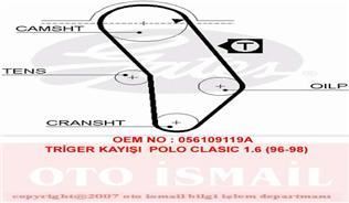 Gates 5016 Triger Eksantrik Kayışı Golf Iıı Polo Classıc Transpor