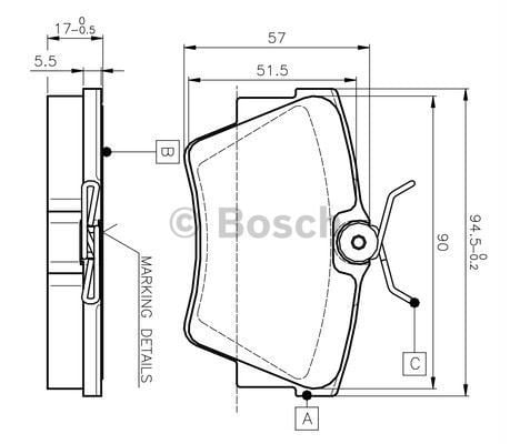 Bosch 986494040 Fren Balatası Arka Trafıc Iı 2001 Sonrası Trafıc Iıı  2014 Sonrası /