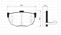 Sangsıng Sp1062 Fren Balatası Arka Cerato-Sedan 1.5Crdı 1.6 2.0 2
