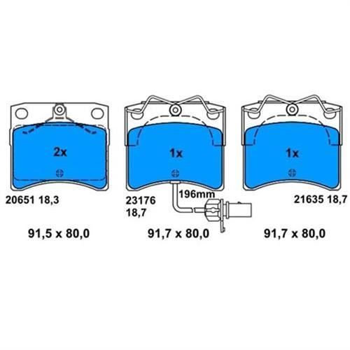 Bosch 986494041 Fren Balatası Ön Transporter T4 90-03