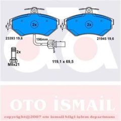 Bosch 986494042 Fren Balatası Ön Fişli Passat B5 2000 Sonrası / A4 2000 Sonrası / E