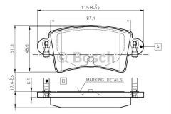 Bosch 986494043 Fren Balatası Arka Master Iı 1998 Sonrası / Movano A 1998 Sonrası /