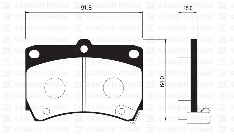 Sangsıng Sp1067 Fren Balatası Ön Mazda 323 Gdb1024-Gdb3262-Gdb320