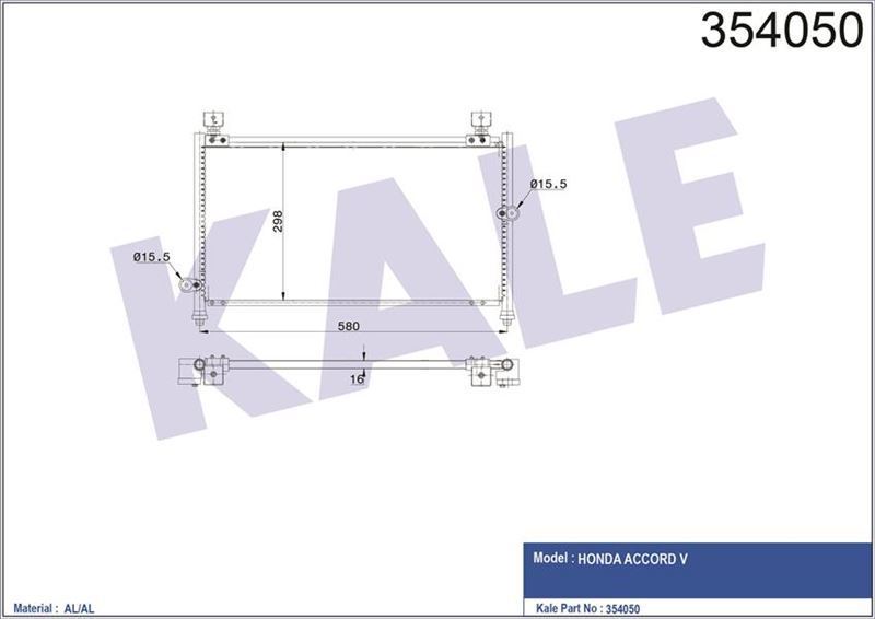 Kale 354050 Klima Radyatörü Accord V